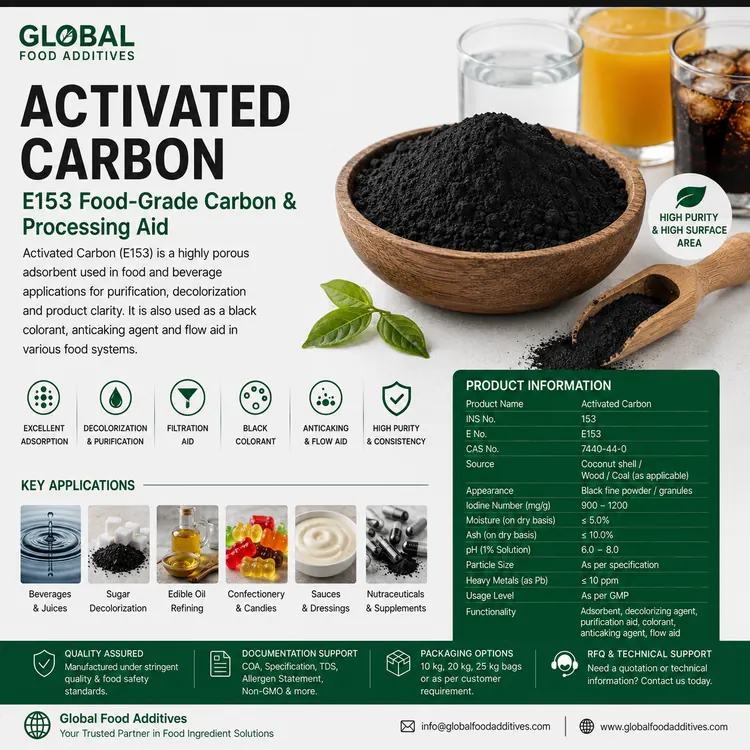 Activated Carbon food additive food additive ingredient illustration