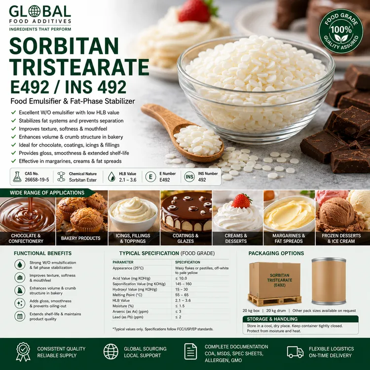 Sorbitan Tristearate food additive food additive ingredient illustration